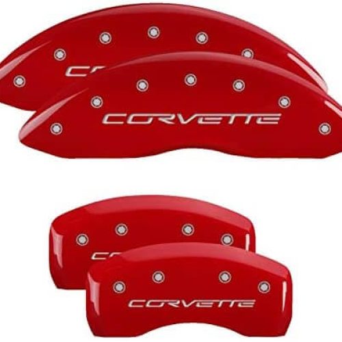 C5 Corvette MGP Caliper Covers – Red with Silver – Corvette