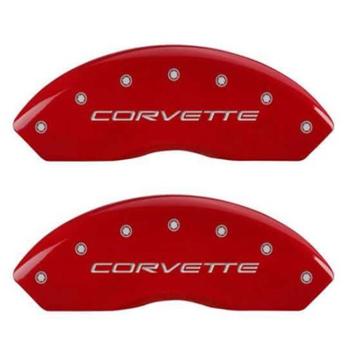 C5 Corvette MGP Caliper Covers – Red with Silver – Z06