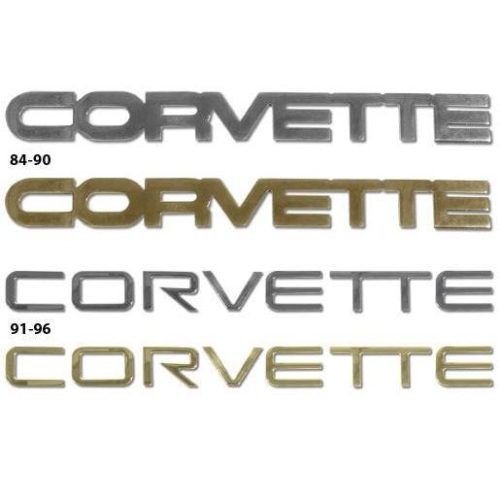 1984-1996 Gold & Chrome Finish Rear Emblems
