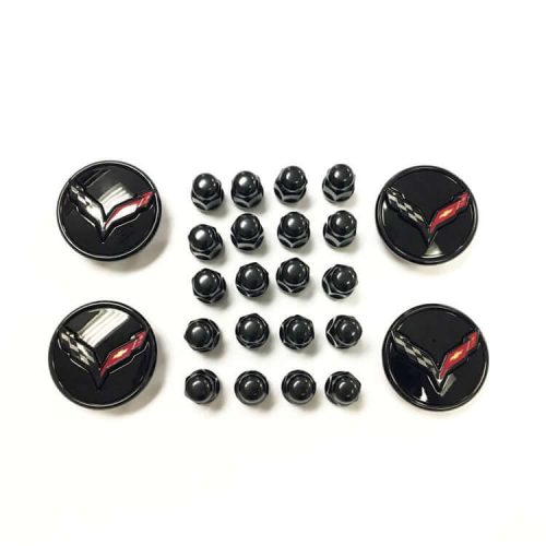 C7 Corvette ACS Black Lug Nuts and Caps (2014-2019)