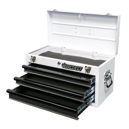BOXO USA 3-Drawer Hand Carry Tool Box : Gray Drawers – Black Drawer Trim