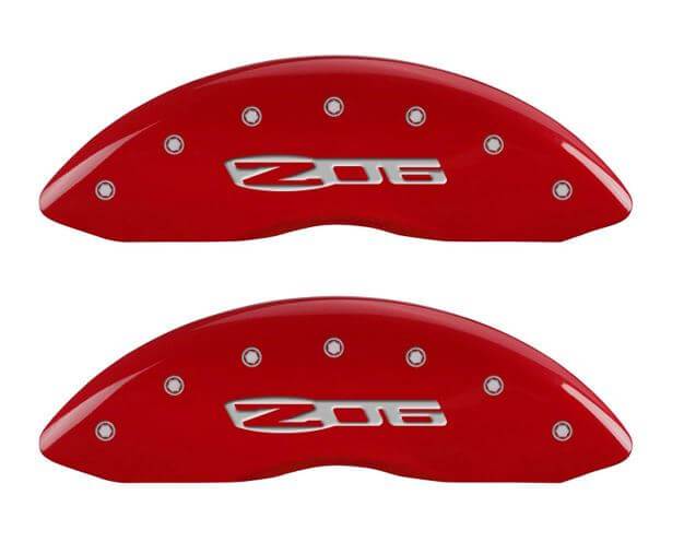 C6 Corvette MGP Caliper Covers - Red with Silver - Z06 - Image 2