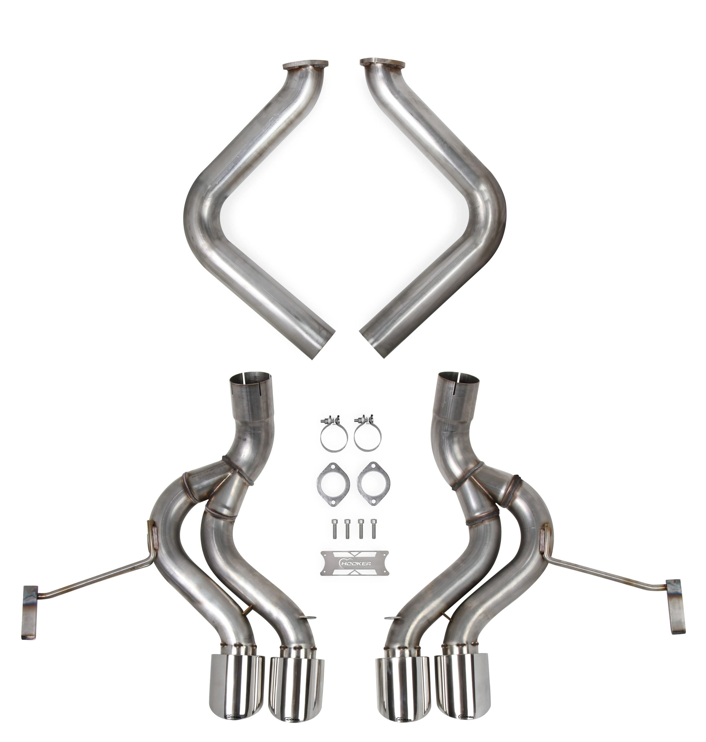 C5 Corvette Hooker BlackHeart Axle Back Exhaust - Straight Pipes