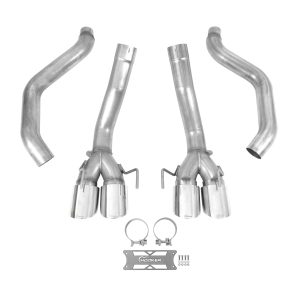 C6 Corvette Hooker BlackHeart Axle Back Exhaust - Straight Pipes - LS2