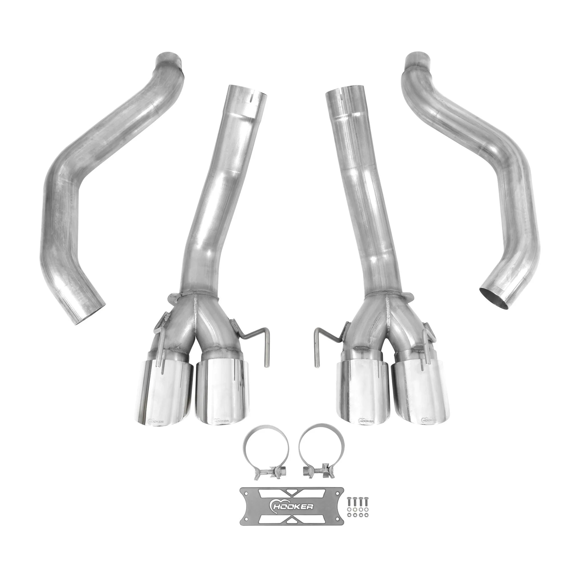 C6 Corvette Hooker BlackHeart Axle Back Exhaust - Straight Pipes - LS2