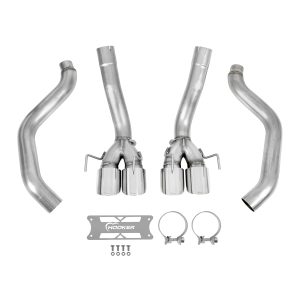 C6 Corvette Hooker BlackHeart Axle Back Exhaust - Straight Pipes - LS3