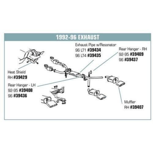 Corvette Catalytic Converter Brace. RH Manual: 1992-1996