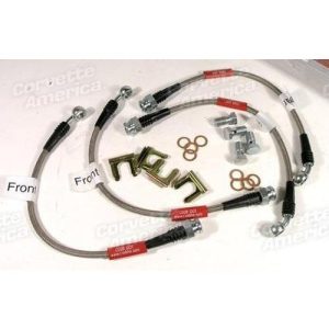 Corvette Brake Line Kit. Braided Stainless Steel- 1988-1993