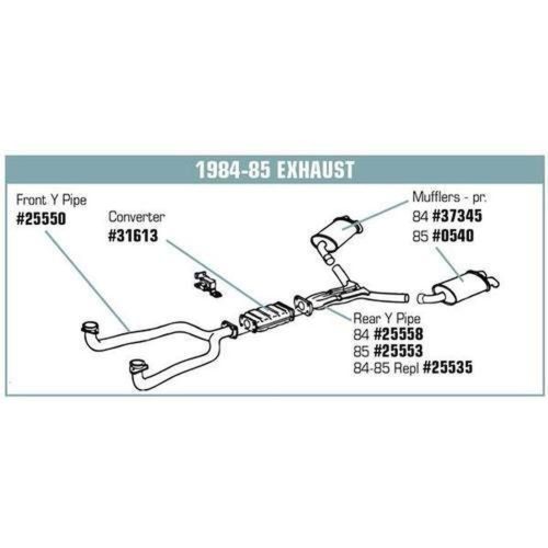 Corvette Exhaust Manifold. Right Side – with Heat Shield: 1984-1987