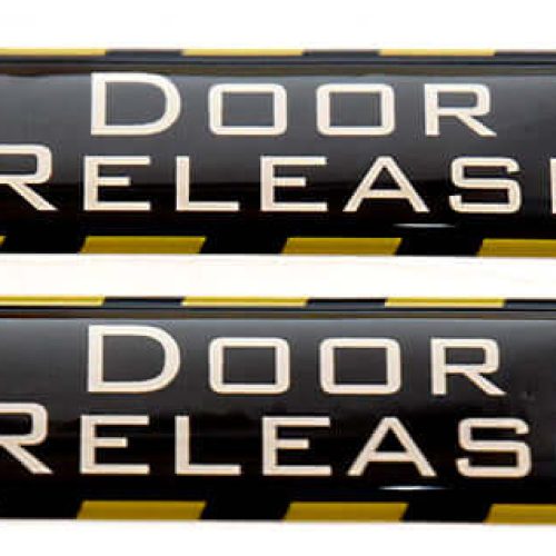 Corvette Sandy Eggo Designs Emergency Door Release Labels